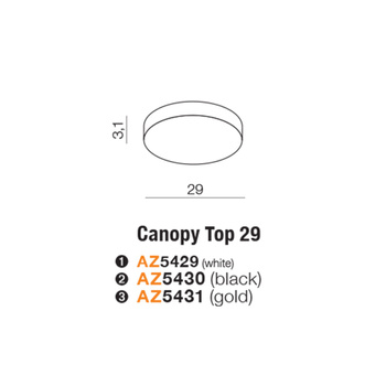 CANOPY TOP 29cm GD AZ5431 AZZARDO