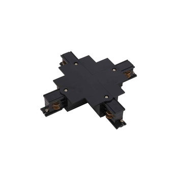 Łącznik krzyżowy wpuszczany czarny CTLS RECESSED POWER X CONNECTOR BLACK 8680 Nowodvorski